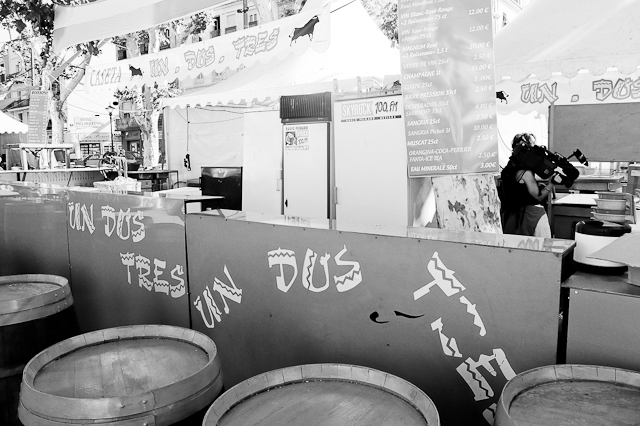 Christelle Chabaud dans une bodega à la féria de Béziers